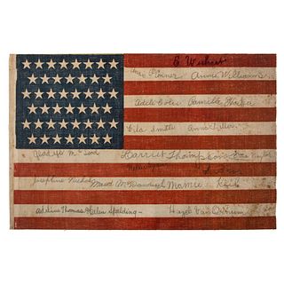 45-Star American Flag Signed by Seventeen Women