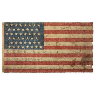 45-Star Flag Inscribed by Spanish-American War Veteran, Celebrating William Jennings Bryan