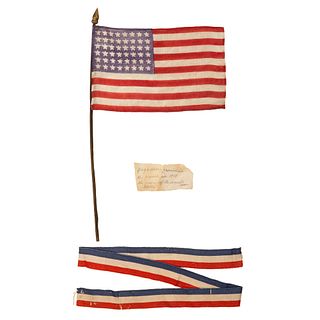 Two 48-Star Parade Flags Celebrating End of WWI