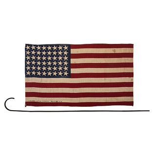 Two WWI-Era Inscribed 48-Star Parade Flags