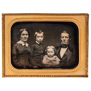 Three Daguerreotypes Attributed to Southworth & Hawes, Incl. Half Plate Family Portrait