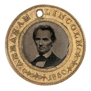 Lincoln and Hamlin 1860 Campaign Ferrotype Token