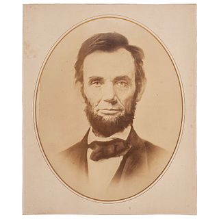 Rare Mammoth Plate Portrait of Lincoln by Gardner