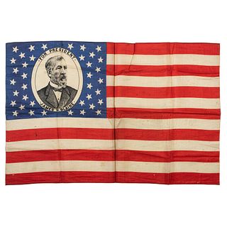 James G. Blaine 1884 Presidential Campaign Flag Banner