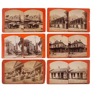 George F. Mugnier, Group of 18 Uncommon Stereoviews of New Orleans
