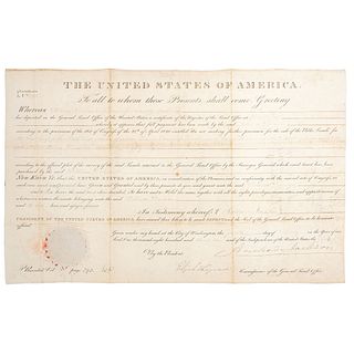 Andrew Jackson Signed Land Grant, 1831
