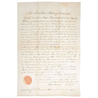 John Tyler Signed  Miami Indian Tribal Land Grant to John Richardville, Jr., 1843