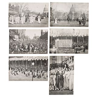 Women's Suffrage Procession, March 3, 1913, Washington, DC, Six Postcards