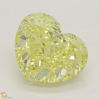 2.21 ct, Intense Yellow, VVS1, Heart cut Diamond. Appraised Value: $51,200 