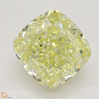 3.04 ct, Yellow, VS1, Cushion cut Diamond. Appraised Value: $58,900 