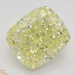 4.56 ct, Yellow, IF, Cushion cut Diamond. Appraised Value: $114,800 