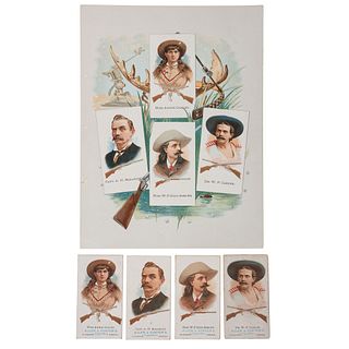 Allen and Ginter Rifle Shooter Tobacco Cards, Incl. Cody, Oakley, Carver, and Bogardus