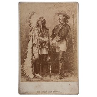 Buffalo Bill Cody and Sitting Bull Cabinet Card by Notman, Montreal