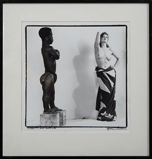 George Valentine Dureau (1930-2014, New Orleans), "Brian R. and Kathy B.," 20th c., silver gelatin print, pen titled lower left margin, pen signed low