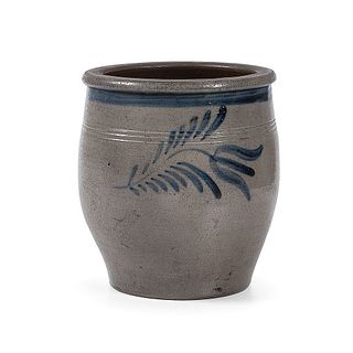 A Fine Cobalt-Decorated Stoneware Cream Jar