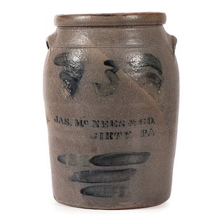 A Scarce Girty, Pennsylvania Stoneware Jar
