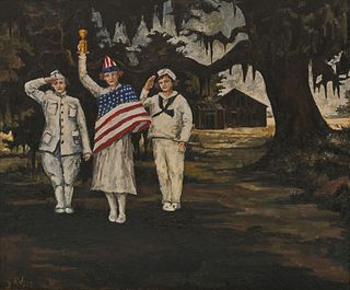 GEORGE RODRIGUE, (American, 1944-2013), Miss 4th of July, 1971
