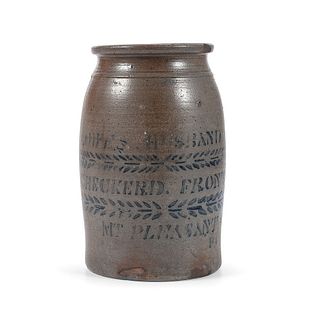 A Lowe and Husband Stoneware Jar