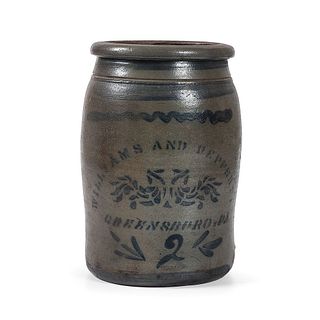A Two-Gallon Cobalt-Decorated Stoneware Crock