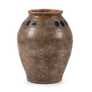 A Stoneware Pickles Jar
