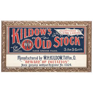 Five Metal and Lithograph Tobacco Signs