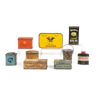 A Group of Advertising Tins and Match Holders