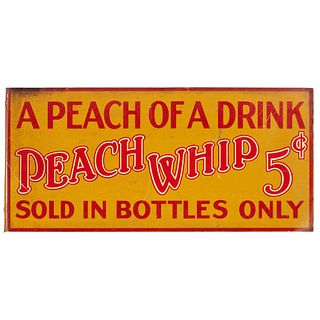 A Peach Whip Metal Advertising Flange Sign