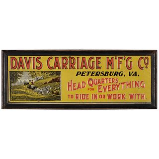 A Davis Carriage MFG Co. Tin Sign and a Dr. Daniel's Lithograph Sign