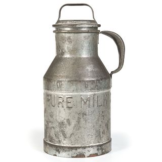A Rare Zelienople Metal Milk Can