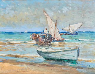 MATHAIS JOSEPH ALTEN, (American, 1871-1938), Valencia Coastline