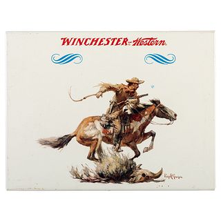 A Smith & Wesson Poster and a Winchester Tin Sign