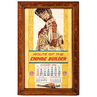 A Great Northern Railroad, Route of the Empire Builder Calendar
