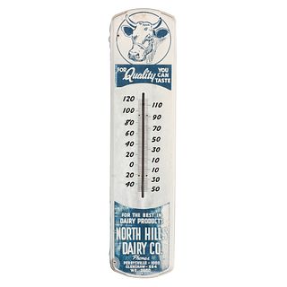 Four Tin and Wood Advertising Thermometers