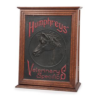 A Humphrey's Veterinary Countertop Display Cabinet