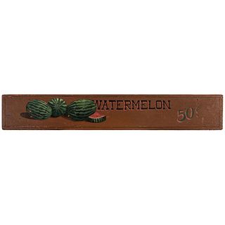 A Painted Wood Watermelon Advertising Sign