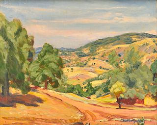 PAUL DOUGHERTY, (American, 1877-1947), California Landscape with Road