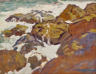 PAUL DOUGHERTY, (American, 1877-1947), Crashing Waves