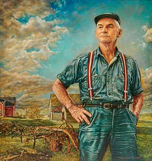 BERNARD SAFRAN, (American, 1924-1995), A New Brunswick Farmer, 1980