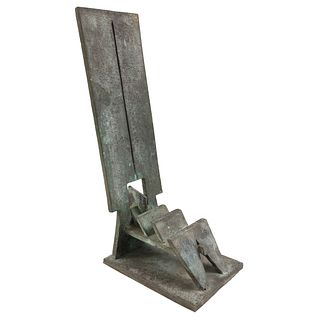 GUNTHER GERZSO, Untitled, Signed and dated 98, Bronze sculpture 6 / 6, 17.4 x 6.1 x 9" (44.2 x 15.6 x 23 cm)