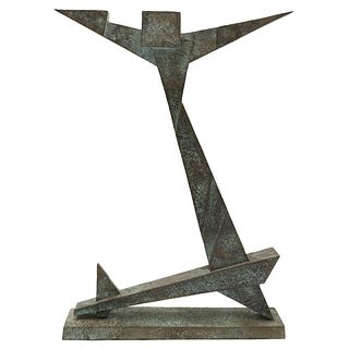 GUNTHER GERZSO, Untitled, Signed and dated 97, Bronze sculpture 6 / 6, 20.2 x 14.1 x 2.6" (51.5 x 36 x 6.7 cm)