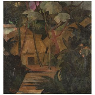 FERMÍN REVUELTAS, Paisaje tropical, Signed and dated 927, Oil on canvas, 37 x 35" (94 x 89 cm), Documents