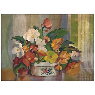 ANGELINA BELOFF, Flores, Signed and dated 40, Oil on canvas, 20.4 x 28.3" (52 x 72 cm), Certificate