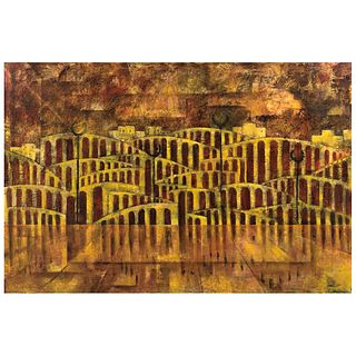 IVONNE KENNEDY, Ciudad de los Coliseos, Signed and dated 13 front and back, Oil on canvas, 39.3 x 59" (100x150cm), RECOVERY PRICE