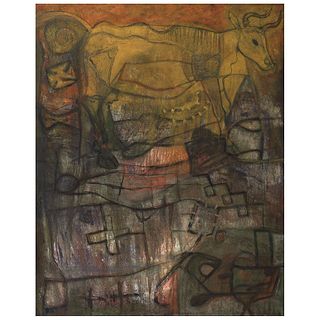 LUIS ZÁRATE, Paisaje montañoso, 2001, Signed on front, Oil on canvas, 39.3 x 31.4" (100 x 80 cm), RECOVERY PRICE