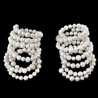 Two Baroque Pearl Bracelets