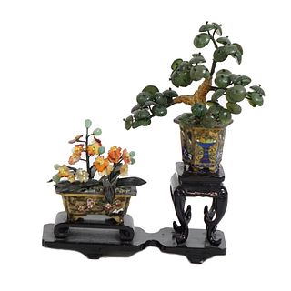 Two (2) Chinese Miniature Ming Trees