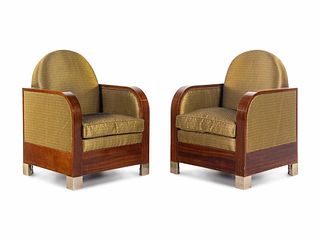 Art Deco
First Quarter 20th Century
Pair of Club Chairs