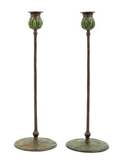 Arts and Crafts American, Early 20th CenturyPair of Candlesticks