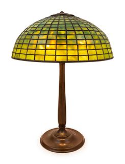 Tiffany Studios
American, Early 20th Century
Geometric Table Lamp