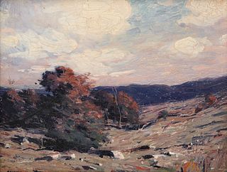 GEORGE MATTHEW BRUESTLE, (American, 1871-1939), Connecticut Landscape